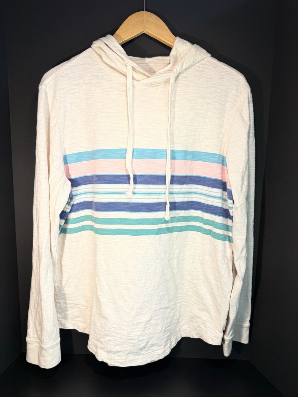 American Eagle Super Soft Striped Slub‎ Hoodie Tee